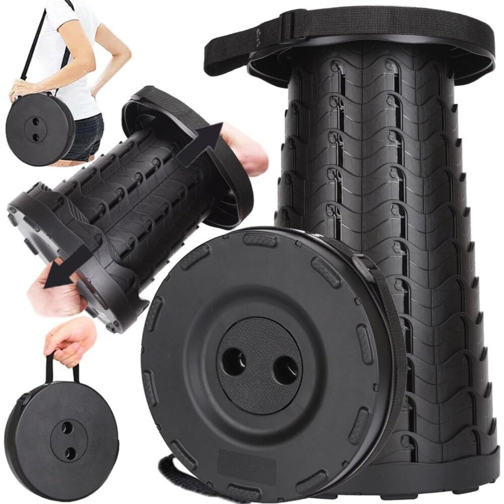 Upgraded Collapsible Stool, 400lbs Max Weight, Lightweight But Sturdy, Portable